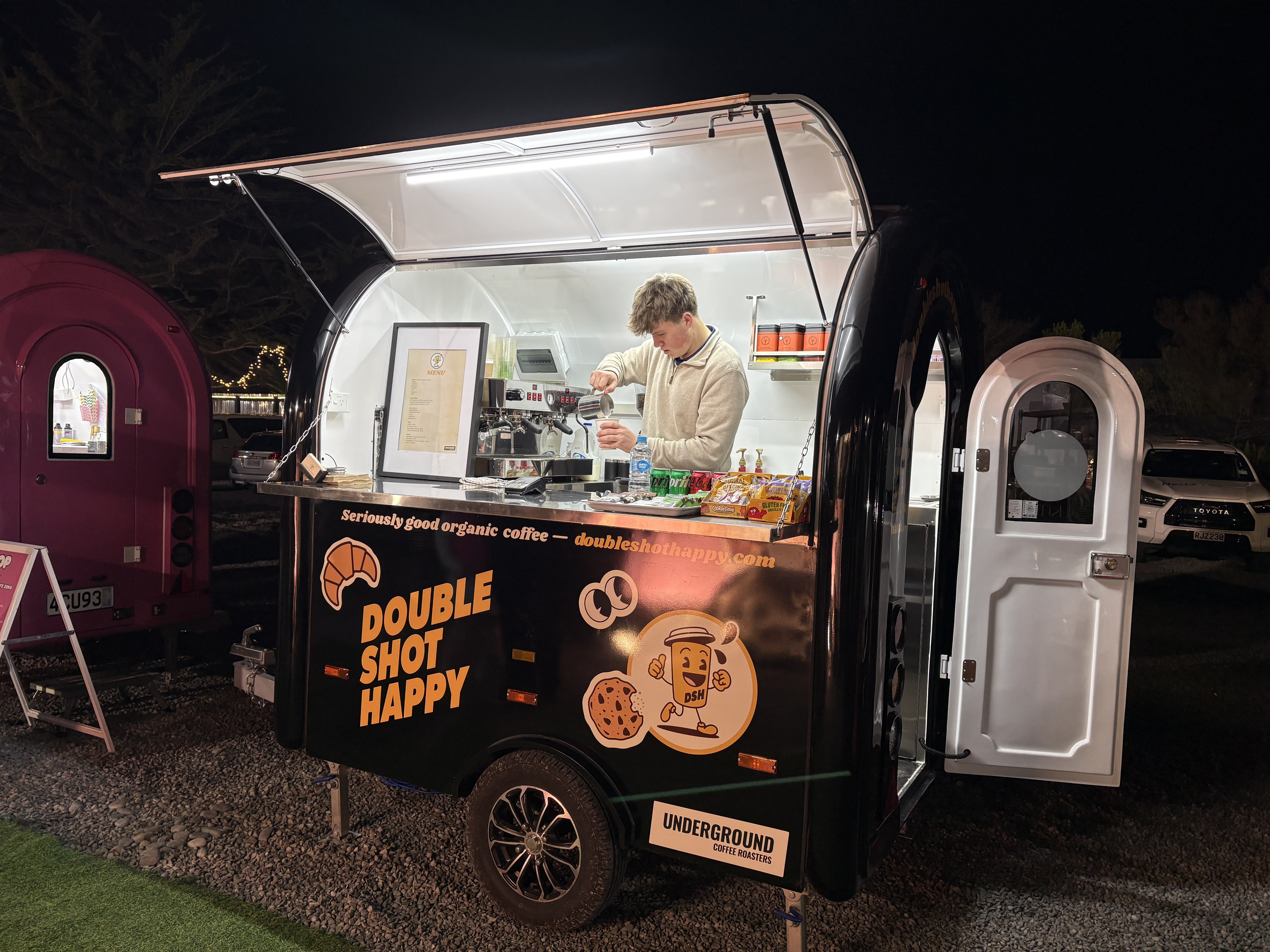 Double Shot Happy coffee trailer